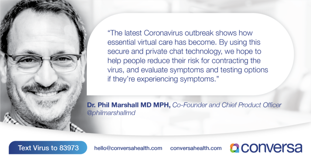 Coronavirus Virtual Care Using Secure Chat Technology