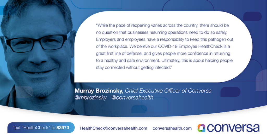 Conversa Health Launches COVID-19 Employee HealthCheck 